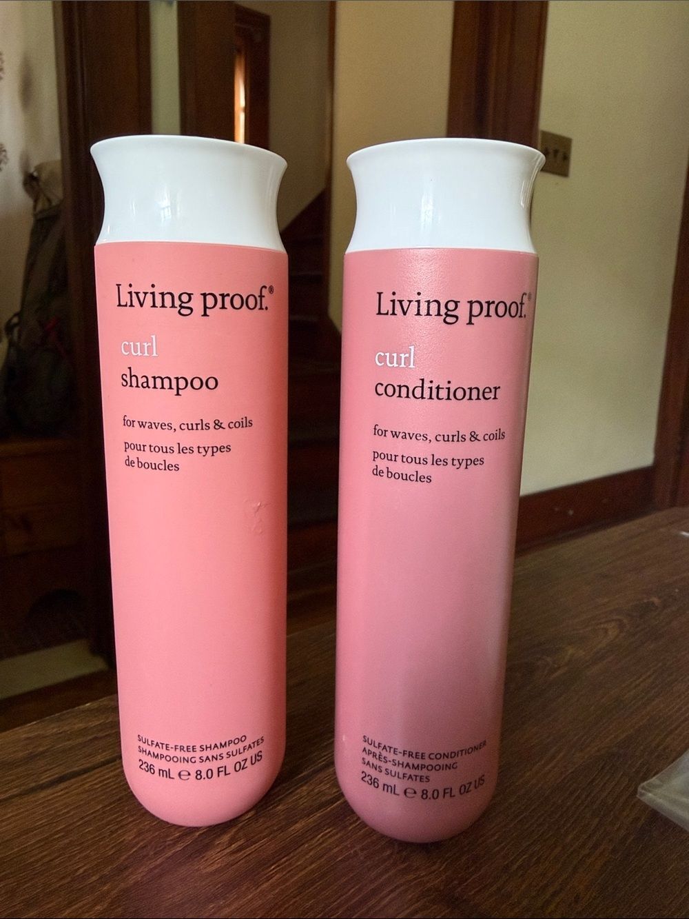 Living Proof Pink Curl Shampoo & Conditioner Set